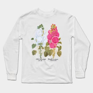 Hollyhocks by Basilius Besler Long Sleeve T-Shirt